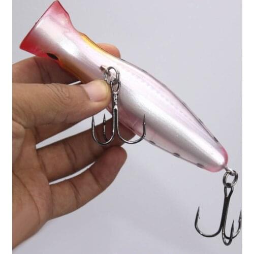 40g 12cm Big Fishing Poppers Lure sea fishing lure gt popper tuna lure saltwater sea fishing hard bait topwater Hooks Tackle