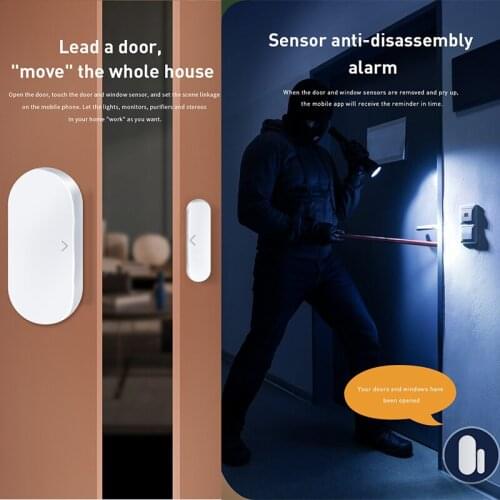 Tuya Smart ZigBee Window Door Sensor Gate Detector Security Alarm System Smart Life App Work With Zigbee Hub Alexa Google Home