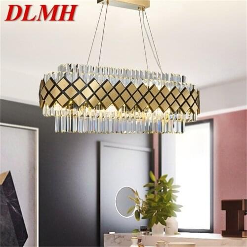 DLMH Pendant Light Postmodern Luxury Crystal Lamp Fixture Decorative for Home Dining Living Room