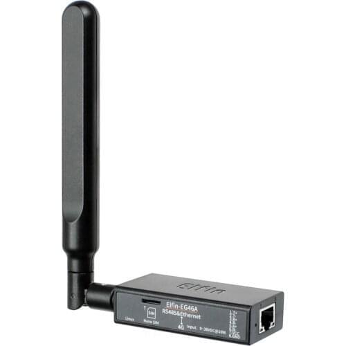 Elfin-EG46A Wide Voltage Serial Port RS485 RJ45 Ethernet to 4G LTE-FDD LTE-TDD 3G WCDMA DTU Server 4G Router Converter Upgrade
