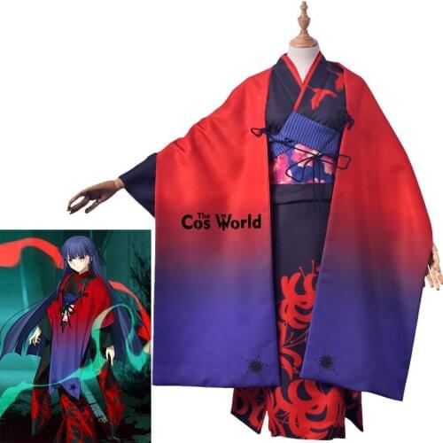 Fate Grand Order Asagami Fujino Kimono Yukata Cappa Dress Uniform Outfit Anime Cosplay Costumes