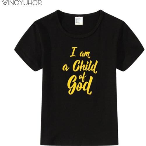 I Am A Child Of God Baby Kids T-Shirt Religious Toddler Children T Shirt Christian Unisex Casual Short Sleeve Jesus T-shirt