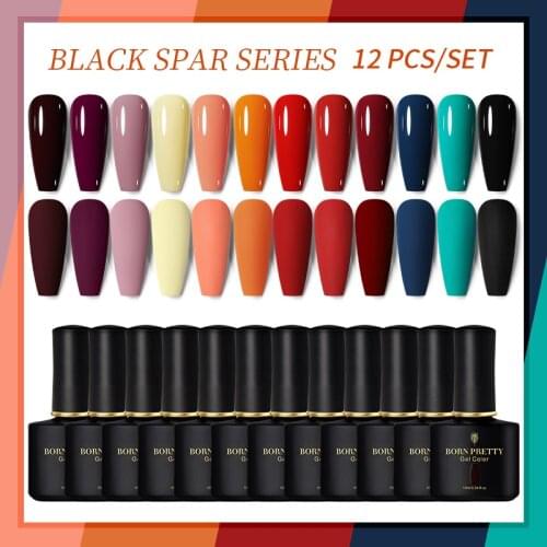 BORN PRETTY 10ml Color Gel Set 3/6/12 Bottles Gel Nail Polish Lot Semi Permanent Soak Off UV LED Nail Art Gel Need Base Top Coat