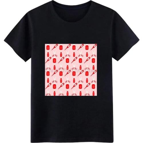 New neck gaiter nurse design thermometer pills t shirt men Printing Short Sleeve size S-3xl Pictures Spring shirt