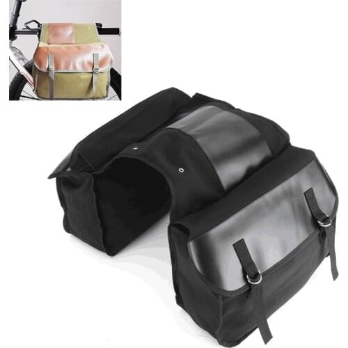 Canvas Saddle Bag Bicycle Waterproof Wheel Bag Saddlebag Bicycle Pack Cycling Seatbag Scooter Basket Bike Accessories Wheelbag