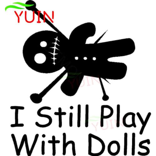 Personality Car Sticker I Am Still Playing with Doll Magic Decoration Decal PVC Anti-ultraviolet Cars Decals Black/white/red