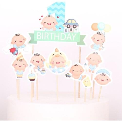 Cardboard Baking Cake Insert Decoration Party Decoration New Cake Topper Happy Birthday Baby Birthday Cake Insert