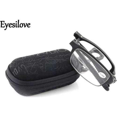 Eyesilove foldable reading glasses resin Lenses Folding Reading Glasses men women TR90 Presbyopia glasses +100 to +400