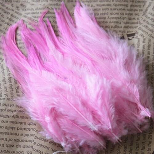 Hot sales wholesale 20pcs pretty 4-6 inches / 10-15cm pink Pheasant neck feathers DIY clothing hat decoration