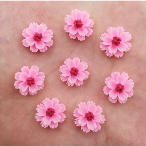 New 150pcs Resin 13mm Colorful 3D Flower Flatback Stone Scrapbook Wedding DIY Ornaments Applique Crafts G423*5