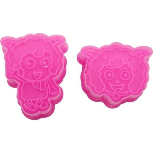 Sheep Head Cookie Cutter Plastic Biscuit Cut Mold Baking Fruit Cut Cake Mold Embossing Printing Die