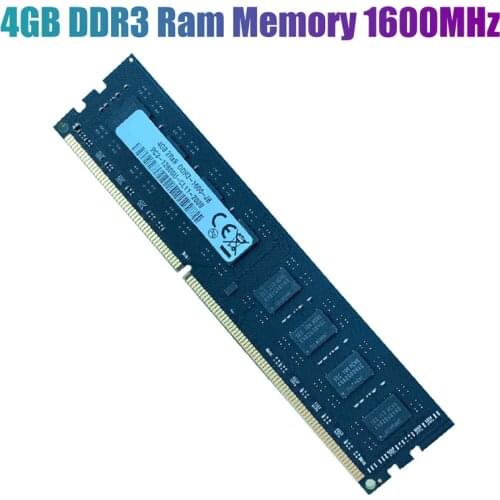 4GB DDR3 Ram Memory 1600MHz PC3-12800 DIMM 240 Pins Support Dual Channel for AMD Desktop RAM Memoria