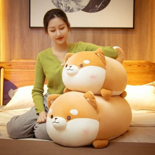 Hot 35cm 50m 70cm Shiba Inu Plush Toy Stuffed Animals Fat Dog Pillow Cushion Kawaii Kids Toys Pillow Christmas Birthday Gift