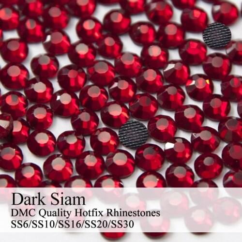 Polaris SS6-SS30 Machine Cut Dark siam Strass DMC Hotfix Rhinestones For Garment Accessories