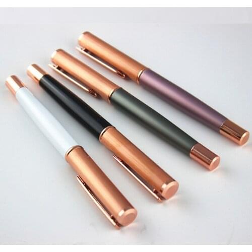 Luxury Metal Rose gold Signature Ballpoint Pens for Business Writing Office School Supplies Stationery Customized gift