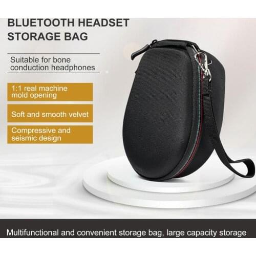 Storage Bag Wear-resistant Waterproof Compact Bone Conduction Bluetooth Earphone Protective Box for Aftershokz AS800 AS650