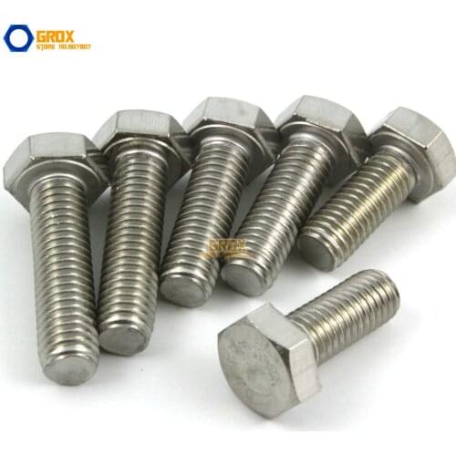 M8 316 Stainless Steel Hexagon Head Bolt Set Screw Marine Grade