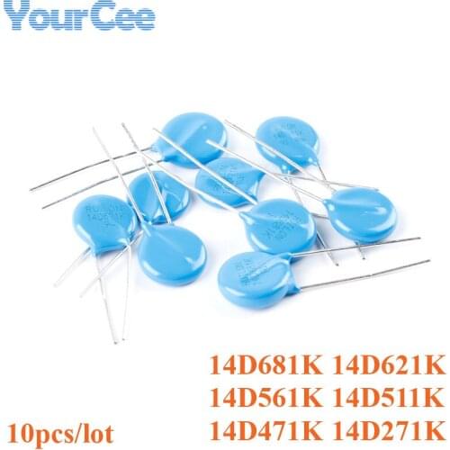 10pcs MOV Varistor Piezoresistor DIP Resistor Resistence 270V 470V 510V 560V 620V 680V 14D681K 621K 561K 511K 471K 271K 10