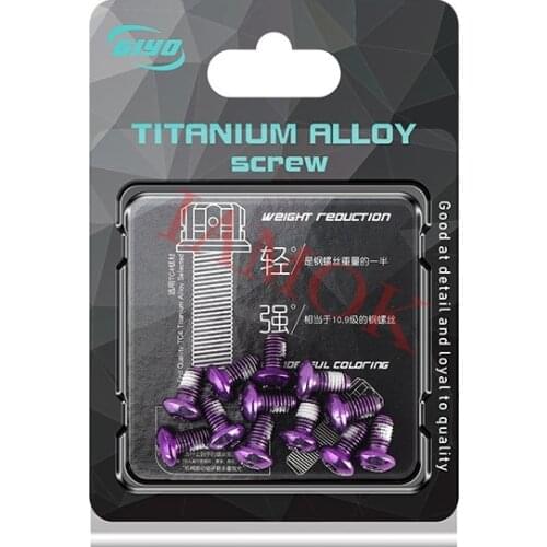 GIYO Bicycle M5*10mm Colour T25 Torx Screws Stainless Steel Iamok Bike Ultra Light 12 Pcs Disc Brake Rotor Bolts