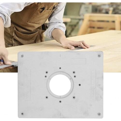 Router table Aluminum Alloy Router Table Insert Plate with Rings and Screws for Woodworking