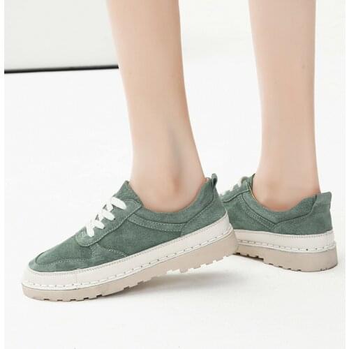 Women Casual Shoes 2020 New Women Sneakers Fashion Breathable Genuine Leather Platform Comfortable Footwears