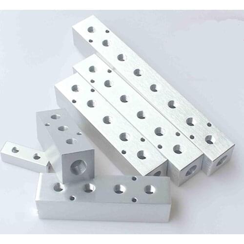 1/2" BSP In 1/4" BSP Out Female 2/3/4/5/6/8/10 Ways Pneumatic Solid Aluminum Manifold Block Splitter Air Gas Water Oil
