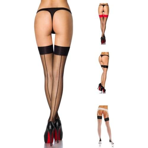 1pair Summer Women Sexy Thigh High Stocking Over The knee Socks Sexy Fashion thin Hosiery Stay Up Stockings Leggings