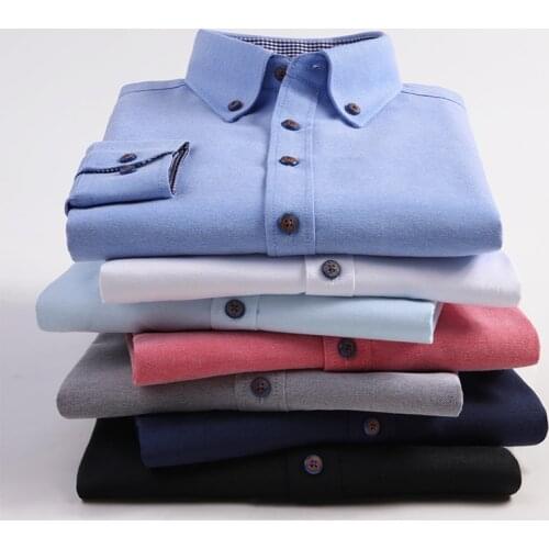 2021 New Autumn Classic Style Mens Casual Long Sleeve Shirt Business Fashion Slim Fit Brand Shirt Male
