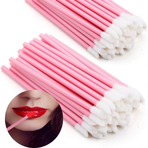 500/1000Pcs Disposable Lip Brush Cosmetic Lipstick Brushes Eyeshadow Glossy Wands Cleaner Applicator Lash Extension Makeup Tools