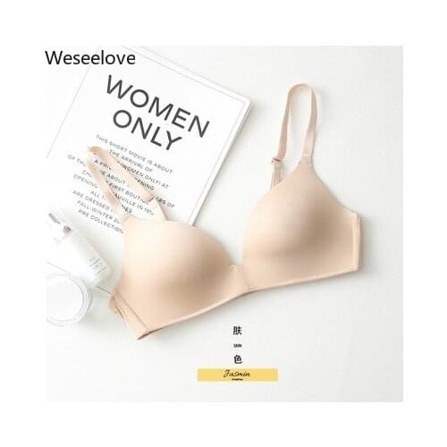 Weseelove Push Up Bra for Small Boobs Sexy Women Bra Bralette Lingerie Seamless Steel Ring Top Bra Wire Free Sexy Bralette S01-1