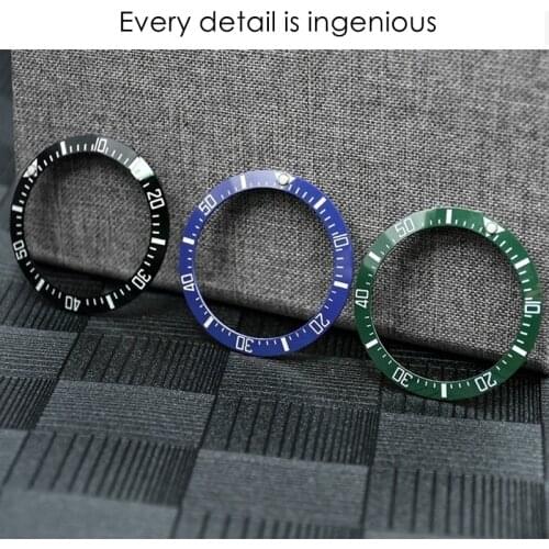 38mm Watch Case Ceramic Bezel Scratch-Resistant Watch Ring Insert Ring for GMT/Omega/Rolex Watch 40mm Casing Watch Accessories