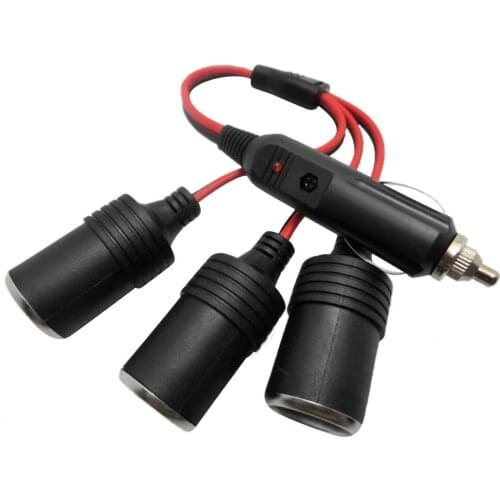 DC12/24V 10A MULTI 3 SOCKET CAR CIGARETTE LIGHTER SPLITTER POWER CHARGER