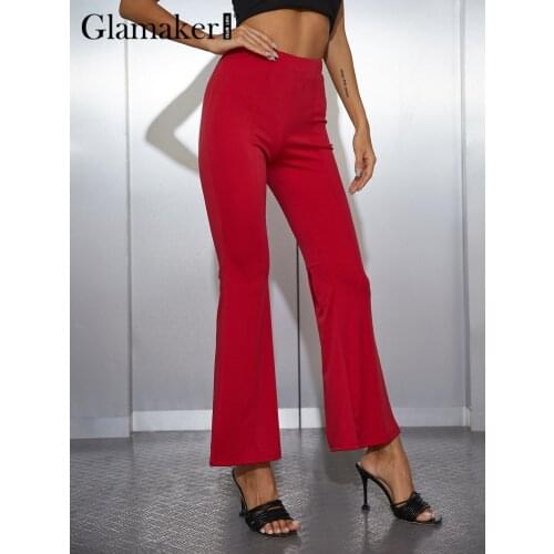 Женские брюки клеш Glamaker China At AliExpress