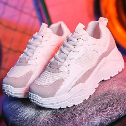 Fashion Women Sneakers Breathable Casual Women Shoes Chunky Platform Sneaker Female Vulcanized Shoes Tenis Feminino Plus Size 41