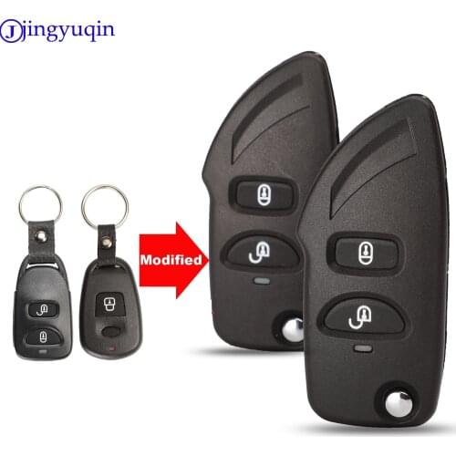 Jingyuqin Modified 2b Key Shell Case Cover For Hyundai Elantra Santa Fe Eagle Terracan Atos Trajet Fit For Kia Carens