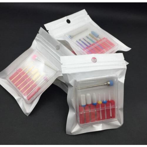 7PCS Ceramic Diamond Nail Drill Bits Set Milling Cutters Set Manicure Drill Machine Bits Pedicure Drill Salon Nail Drill Files