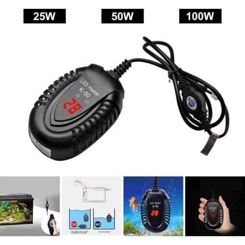 Fast Heating Aquarium Heater - Fish Tank Submersible Heater with LED Temperature Display