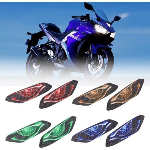 Motorcycle Headlight Decoration Stickers For YAMAHA YZF-R3 YZFR3 YZF R3 2018 2019 2020 3D Head Light Fairing Protection Decal