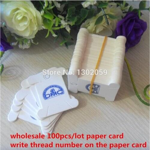 New 100 Pcs/lot Paper Card Cross Stitch Embroidery Thread Threading Board Card Bobbin