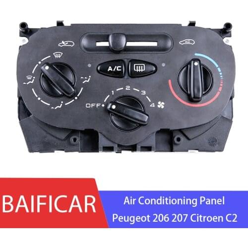 Baificar Brand New Manual Automatic AC Heater Air Conditioning Climate Control Display Panel For Peugeot 206 207 Citroen C2