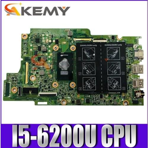 Original Motherboard For DELL Inspiron 5568 Core I5-6200U Mainboard CN-0YKP87 0YKP87 15296-1 SR2EY DDR4