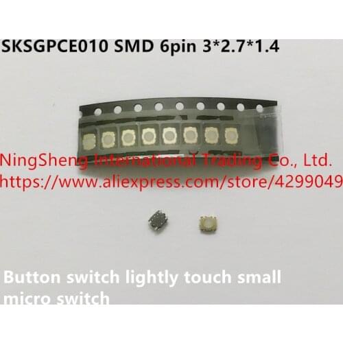 Original new 100% SKSGPCE010 SMD 6pin 3*2.7*1.4 button switch lightly touch small micro switch