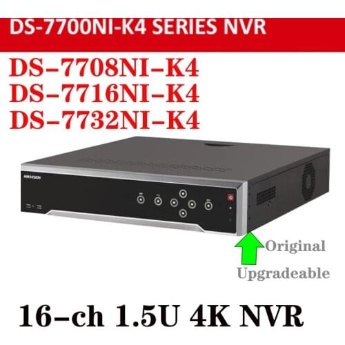 Original HIKVISION 4K NVR DS-7732NI-K4 DS-7716NI-K4 8/16 Ch Network Video Recorder Video Surveillance Security Non POE H.265
