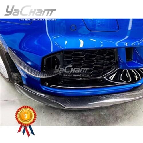 Carbon Fiber Front Canard Fit For 2017-2020 RS3 8V Facelift YC DESIGN Style Front Bumper Canards