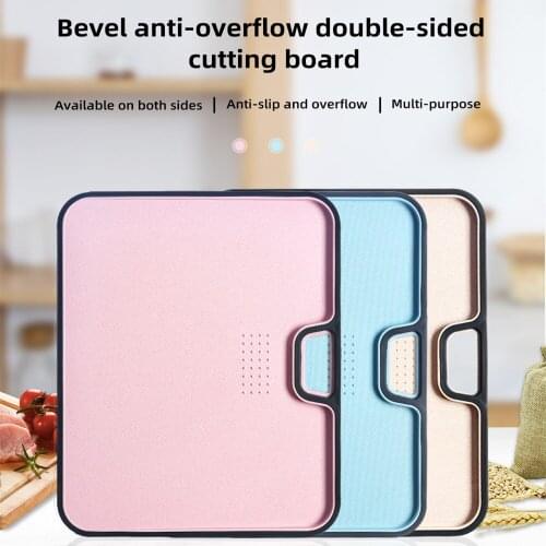 3pcs Cutting Board Wheat Straw Non-Slip Chopping Board Household Kitchen Chef Tool Dishwasher Safe Non-Skid Durable Accessory
