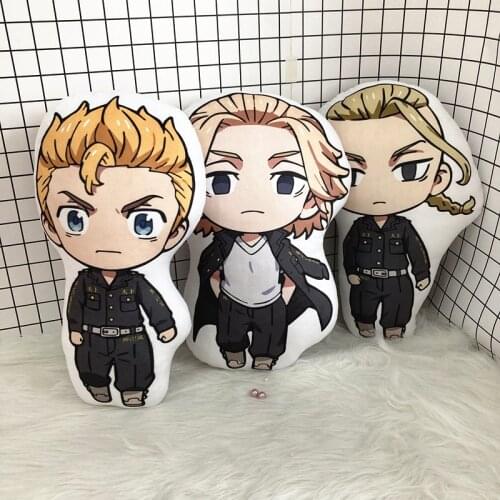 Tokyo Revengers Back Cushion Doll Cute Manjiro Sano Ken Ryuguji Hanagaki Takemichi Stuffed Throw Pillow Toy Nice Gifts Size 43cm