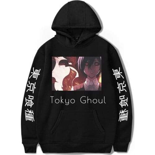 Japanese anime Tokyo Ghoul Hoodies Ken Kaneki Pullover Oversized Printed Streetwear Harajuku UnisexSweatshirt Clothes Fashion