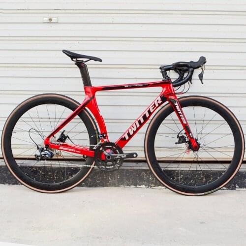 TWITTER 22 Speed Full carbon fiber Disc brake Road Bike Carbon wheelset for SHIMANO ULTEGRA R8000 Super light 9kg