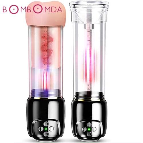 Vibrator Sex Toys for Men Penis Enlargement Vacuum Pump Artificial Vagina Sexy Masturbation Cool Adult Toys Pussy Pump Sex Shop