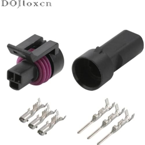 1/2/5/10/20Sets 3 Pin Delphi Waterproof Automotive Oil Fuel Pressure Sensor Plug 12110192 12065287 12078090 0441004 Efi Series